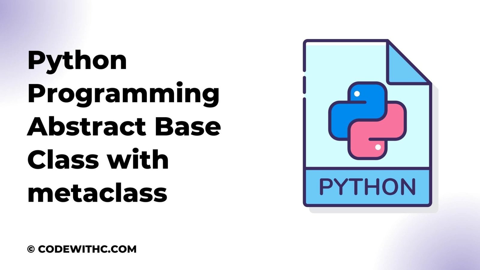 Python Programming Abstract Base Class With Metaclass Code With C