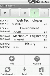 Class Timetable Android Project