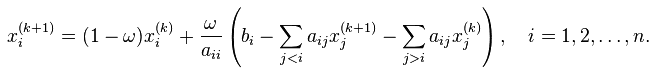 Successive Over-Relaxation (SoR) Method In MATLAB - Code With C