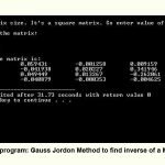 Learn C program: Gauss Jordon Method to find inverse of a Matrix