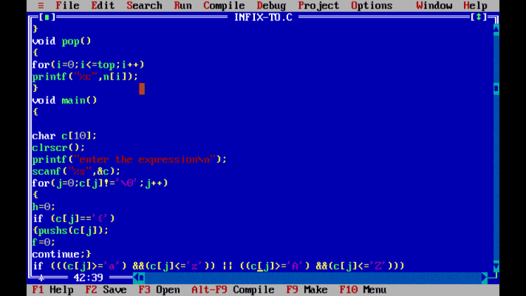 C Program: Infix Expression To A Postfix Conversion - Code With C