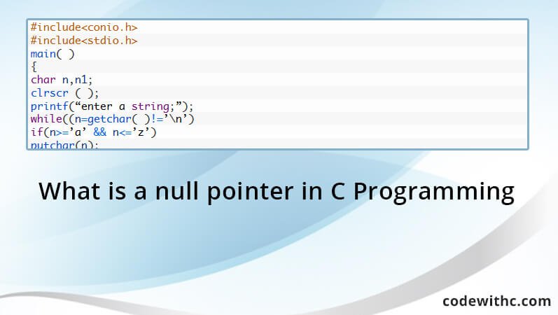 what is null pointer assignment error in c