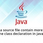 How a source file contain more than one class declaration in Java?