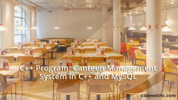 canteen management system project abstract