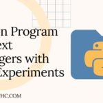 Python Program Context managers with (file) Experiments