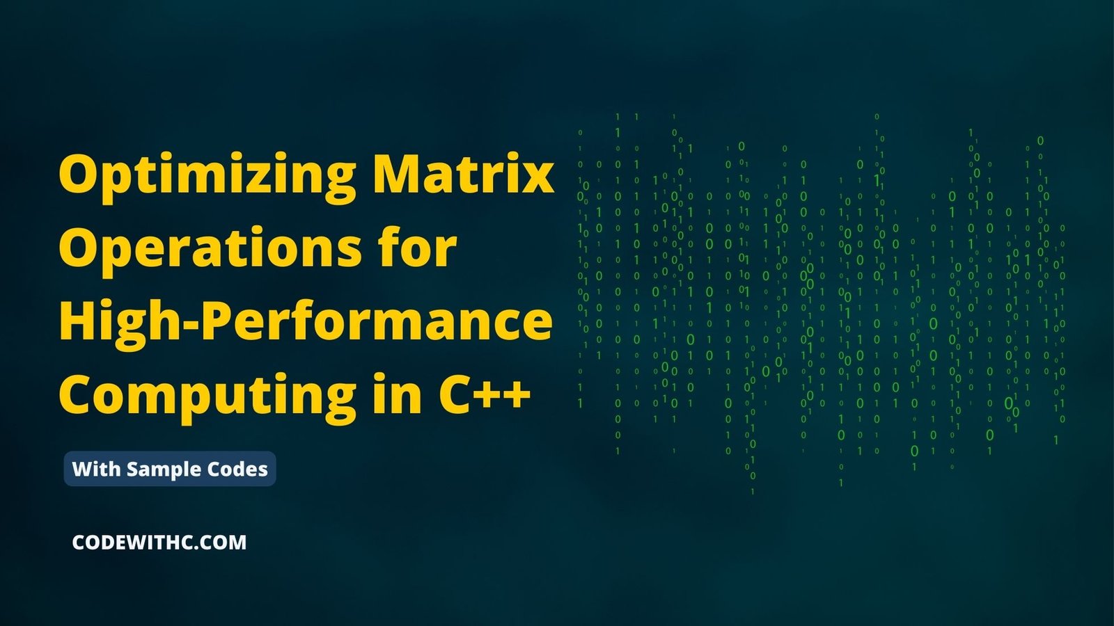 Optimizing Matrix Operations for High-Performance Computing in C++